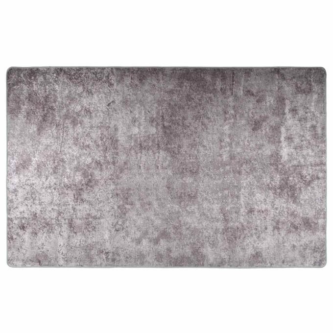vidaXL - Vloerkleed - wasbaar - 160x230 - cm - grijs