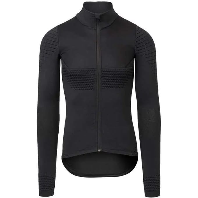AGU Premium Seamless - Thermo Fietsshirt - Wielrenshirt - Lange mouwen - Windbestendig - Ademend - Zwart - XL/XXL - Heren