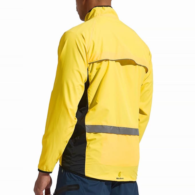 Herenfietsjack Winddicht Waterbestendig Fiets Jersey Tops S wit