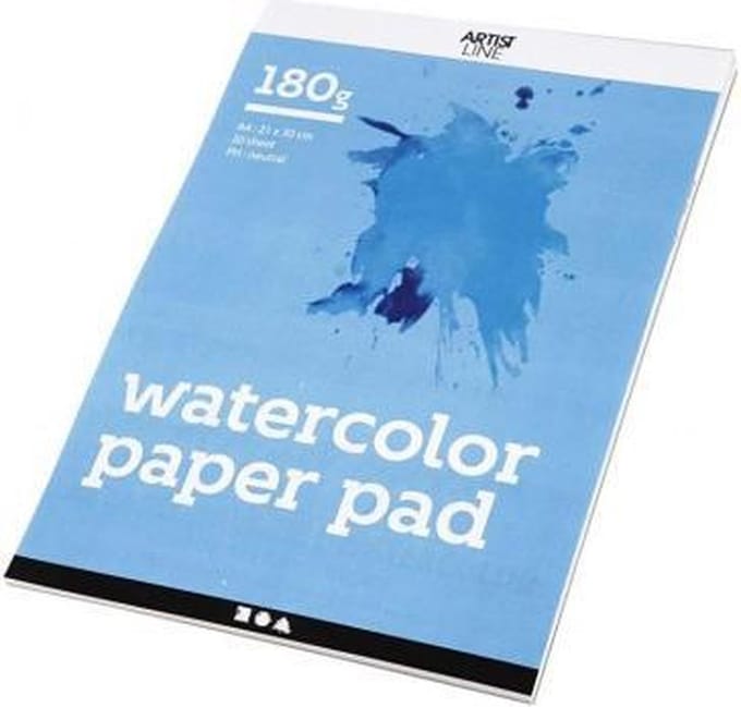 Creativ Company Watercolor Block Wit A4 180gr 20 Sheets