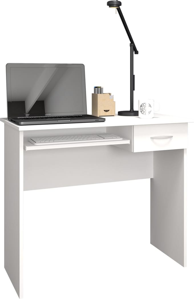 Houten bureau computerbureau toetsenbordlade bureau Arusa