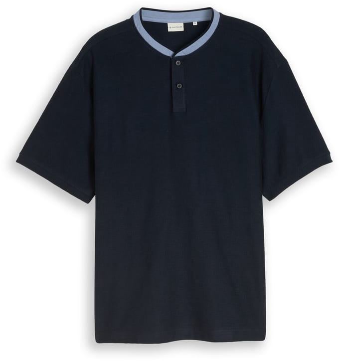 Tom Tailor - Plus Size - Poloshirt met opstaande kraag - Maat 2XL - sky captain blue