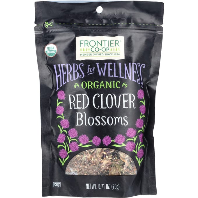 Frontier Co-Op, Organic Red Clover Flower, 20G (0.71Oz) gray