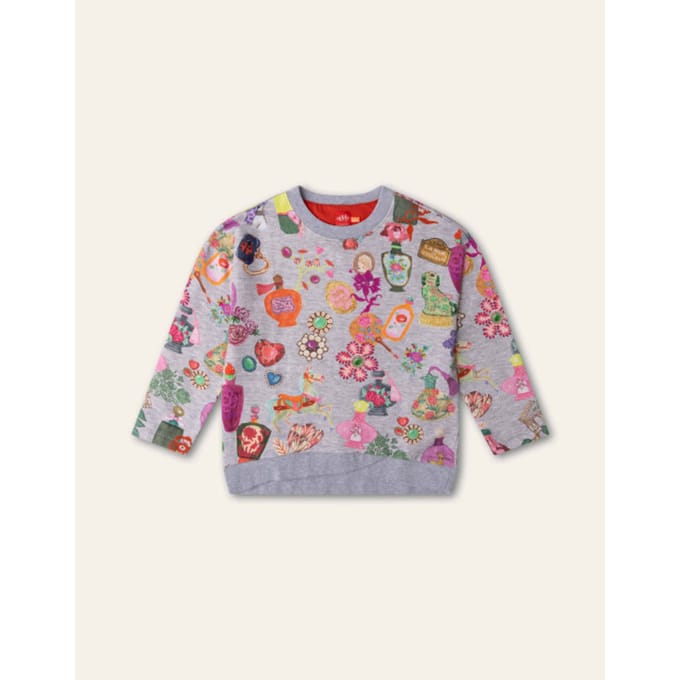 Oilily Heureux Sweater- maat152/12yr Forged Iron