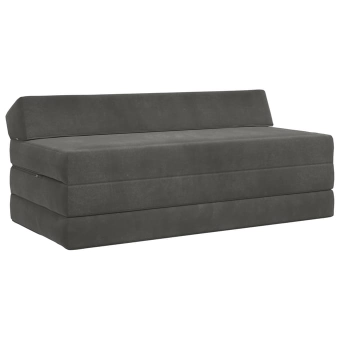 vidaXL - Vouwbare - Sofa - Bed - Donkergrijs - 120 - x - 60 - x - 49 - cm - Stof