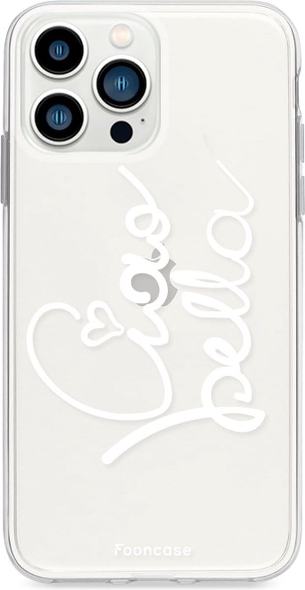 Fooncase Hoesje Geschikt voor iPhone 13 Pro Max - Shockproof Case - Back Cover / Soft Case - Ciao Bella!