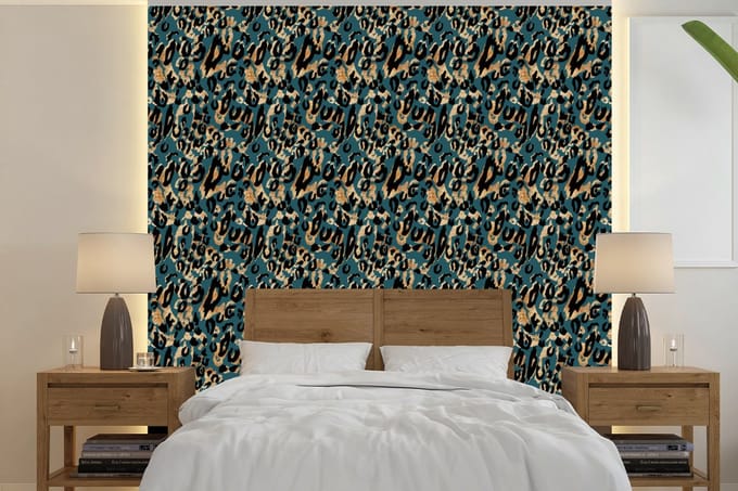 Behang - Fotobehang Panter - Luxe - Patronen - Breedte 220 cm x hoogte 220 cm