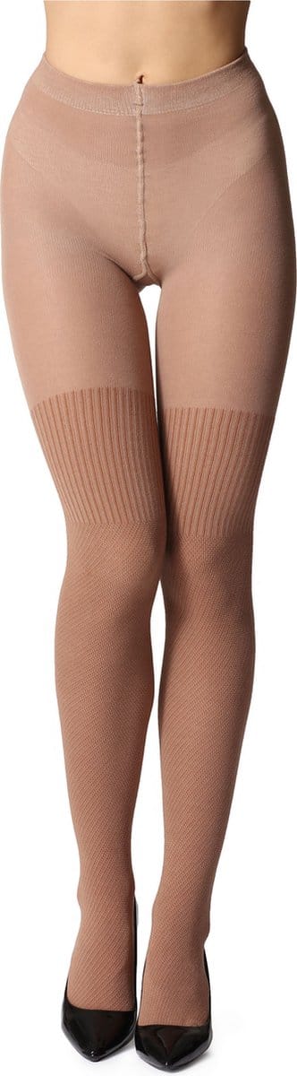 Bellivalini Dames Panty - 100 DEN - Medium gloss - Katoen - BLV-GI-1116 - Beige - S