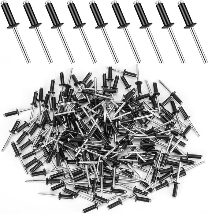 200 Stuks Aluminium Blind Rivets 4.8x16mm, Flens Pop Rivets voor Bouw, Schepen en Meubels