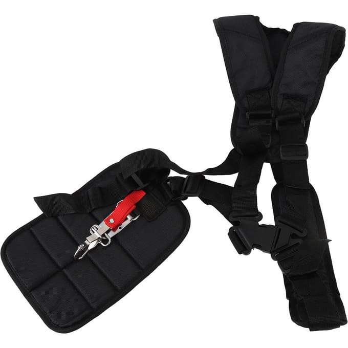 Sangle Éponge Nylon Ergonomique Résistante à l'Eau Respirante Réglable pour Coupe-Bordures Débroussailleuse Double Sangle d'Épaule