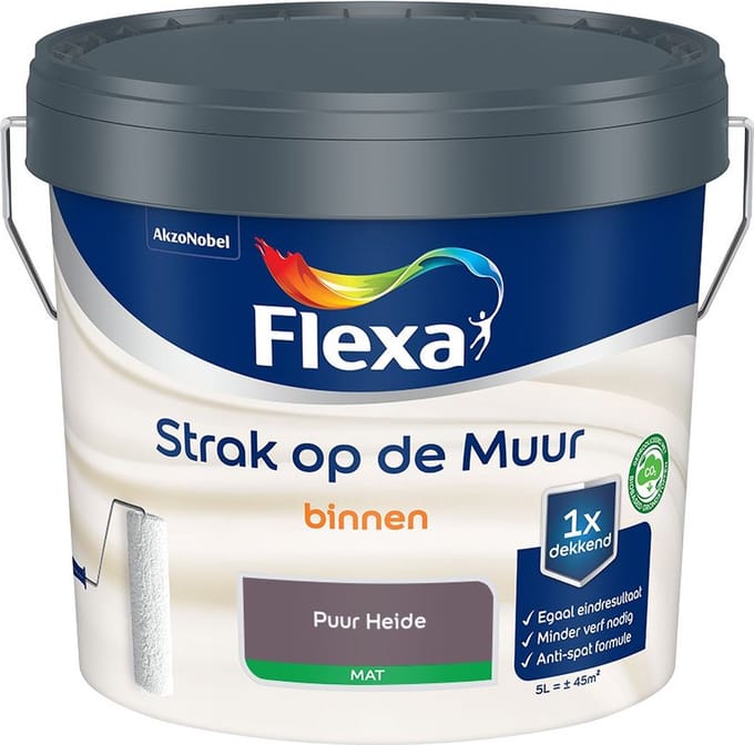 Flexa - Strak Op De Muur Binnen Mat - Puur Heide - Mengverf - 5 L