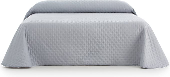 Belmarti Nature bedsprei 200 x 270 cm - lichtgrijs - omkeerbaar