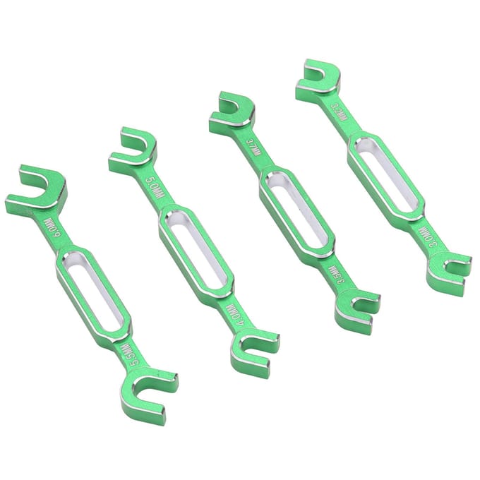 4PCS RC Spanner 3.0 3.2 3.5 3.7 4.0 5.0 5.5 6.0mm Aluminiumlegering Spanner Kogel rood