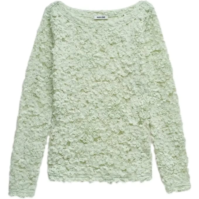 Vrouwelijke gemêleerde bloemen T-shirt Salsa Jeans