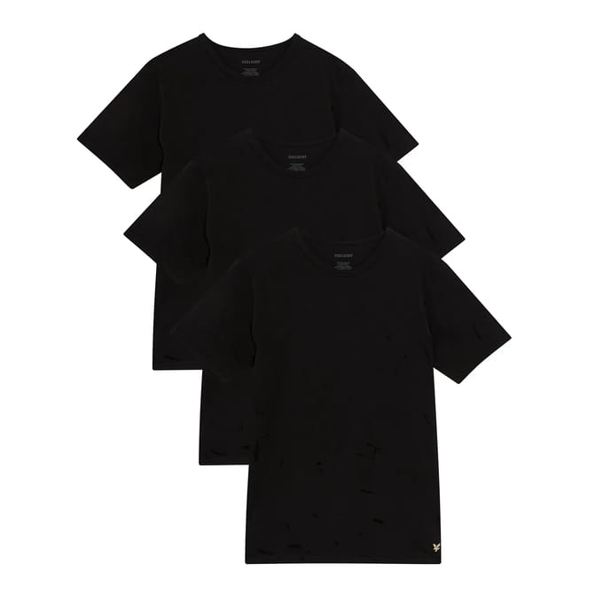 Lyle & Scott Basic 3 pack t-shirt - jet black