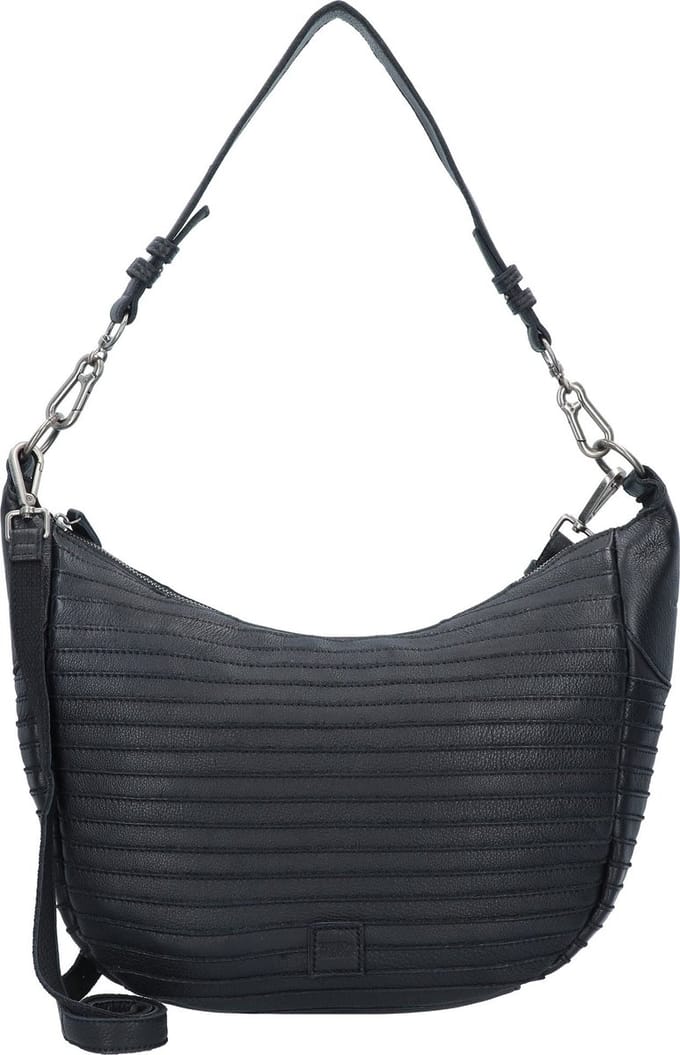 FREDsBRUDER Leren Schoudertas Flowow Shoulderbag Black Zwart