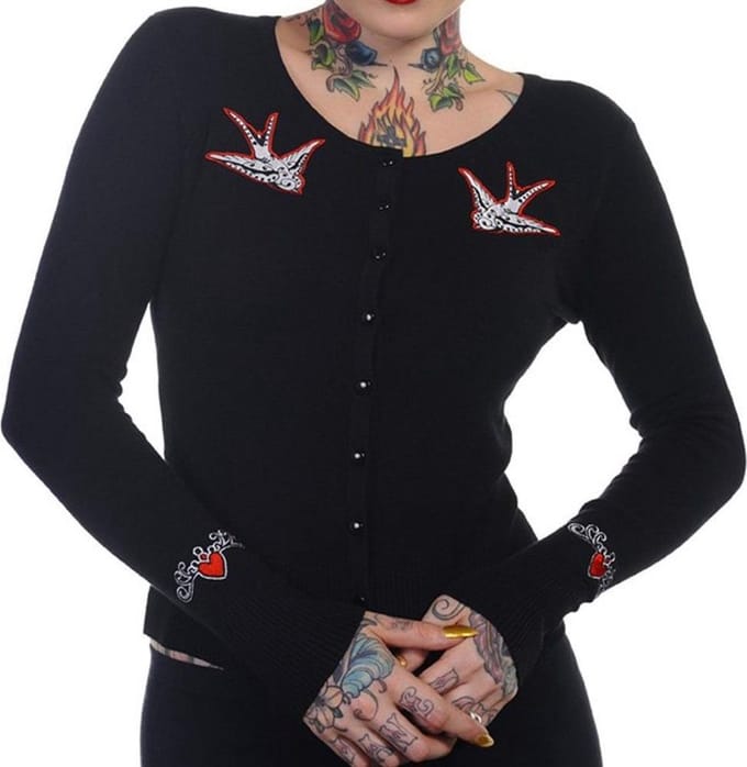 Banned - Hybrid Cardigan - Zwaluw - L - Zwart