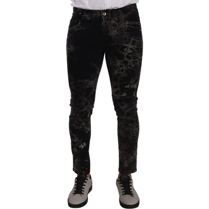 Marmerprint Skinny Jeans