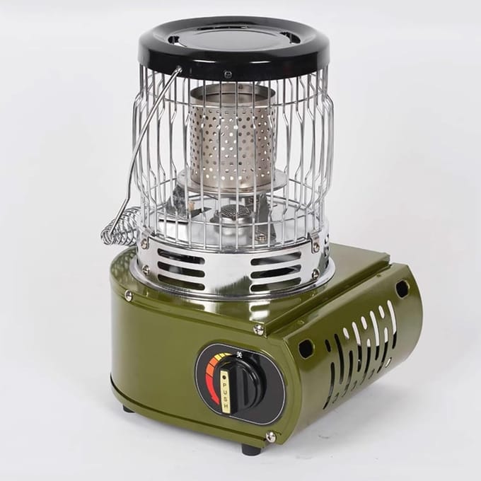 Terrasverwarmer - Campingverwarming - Buitenverwarming - Instelbare Kracht - 25x15.5x32CM - Groen