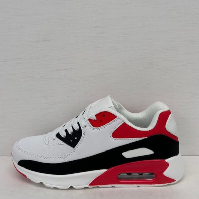 Leuke air sneakers wit rood zwart Wit / 37