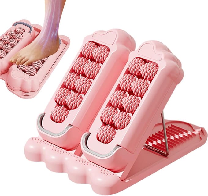 Voetmassage Roller - Voetroller Spiermassage - Ontspanning Bevorderen - 12 Instelbare Niveaus - 38 x 29 x 9 cm - Grijs