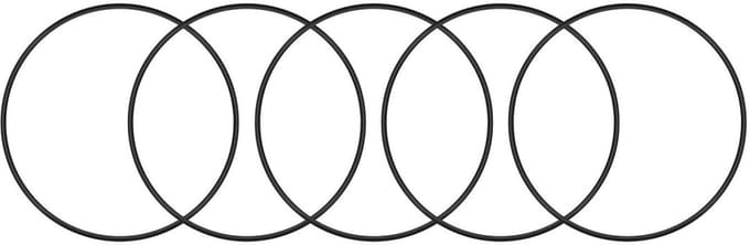 Dailygoods- O-ring 120 mm buitendiameter - 5 stuks - rubberen sluitringen - afdichtingsset - nitrilrubber - flexibele afdichting - Afdichtring