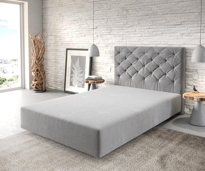 Boxspring-frame Dream-Great microvezel grijs 120x200