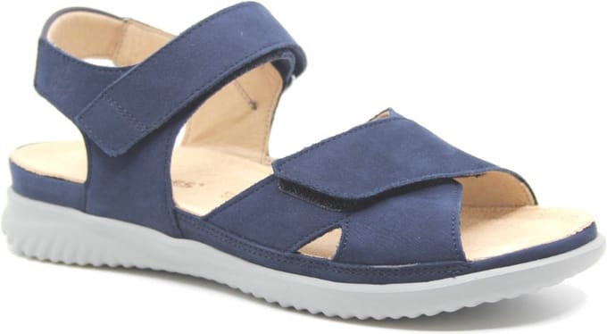 Hartjes, 132.1116/99 65.65, Blauwe dames sandaal wijdte G