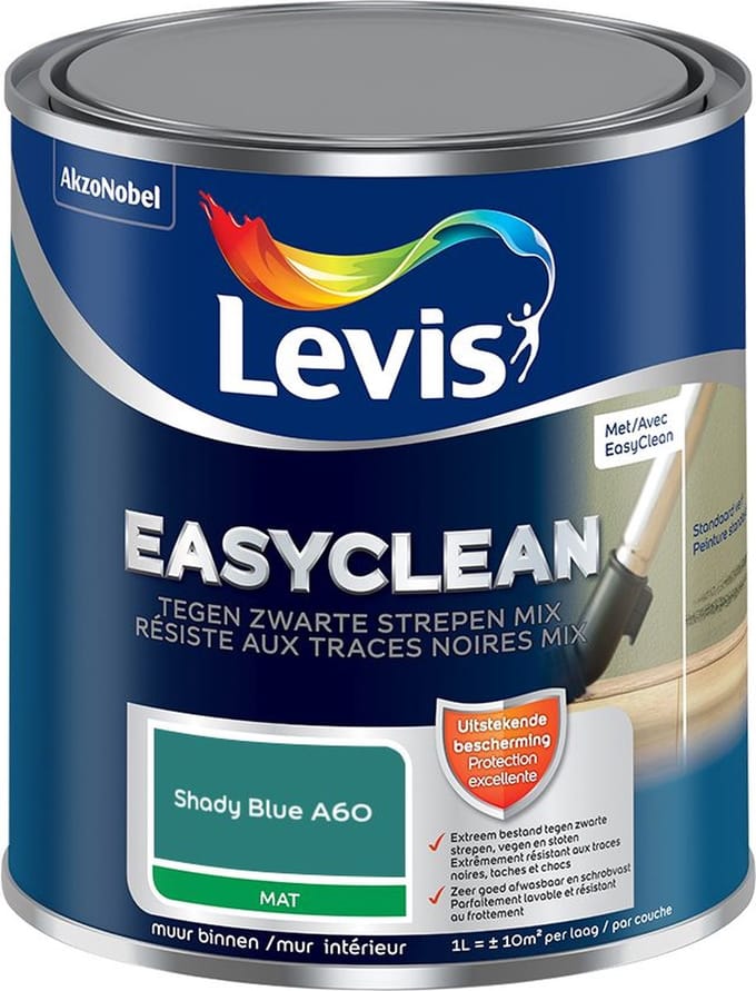 Levis - Easyclean Tegen Zwarte Strepen Mix - Shady Blue A60 - Mengverf - 1 L