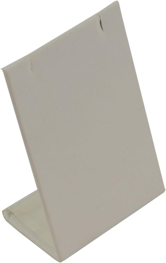 Wit kunstleer display voor oorbellen en hangers 60x40x95 mm