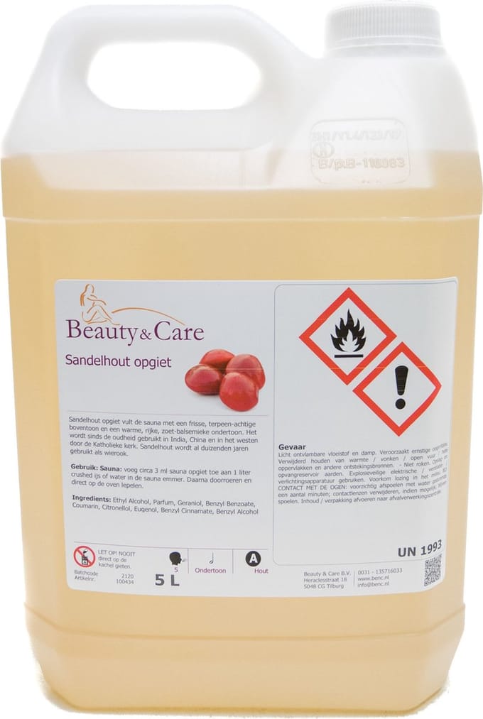 Sandelhout sauna opgietmiddel - Beauty & Care - 5 L. new