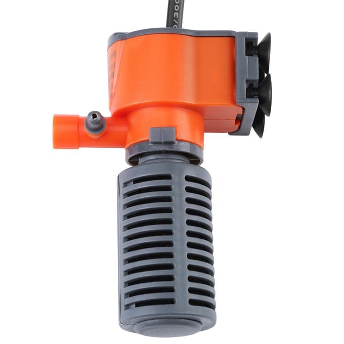 Aquarium Vis Tank Interne Filter Zuurstof Dompelpomp AC Chinese Standaard Stekker gray