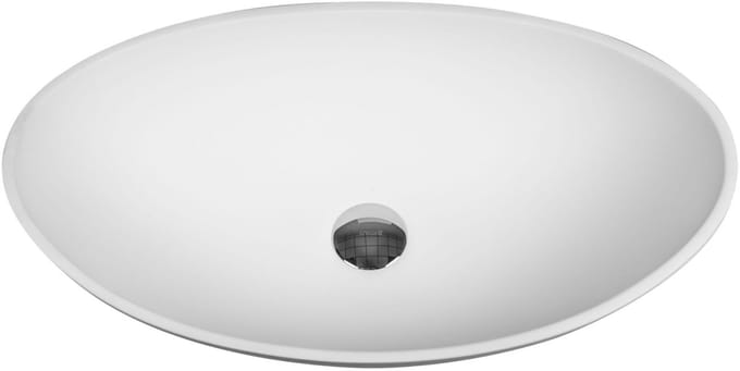 Bagnotti Atlas Solid Surface Waskom Ovaal - Acryl Wit