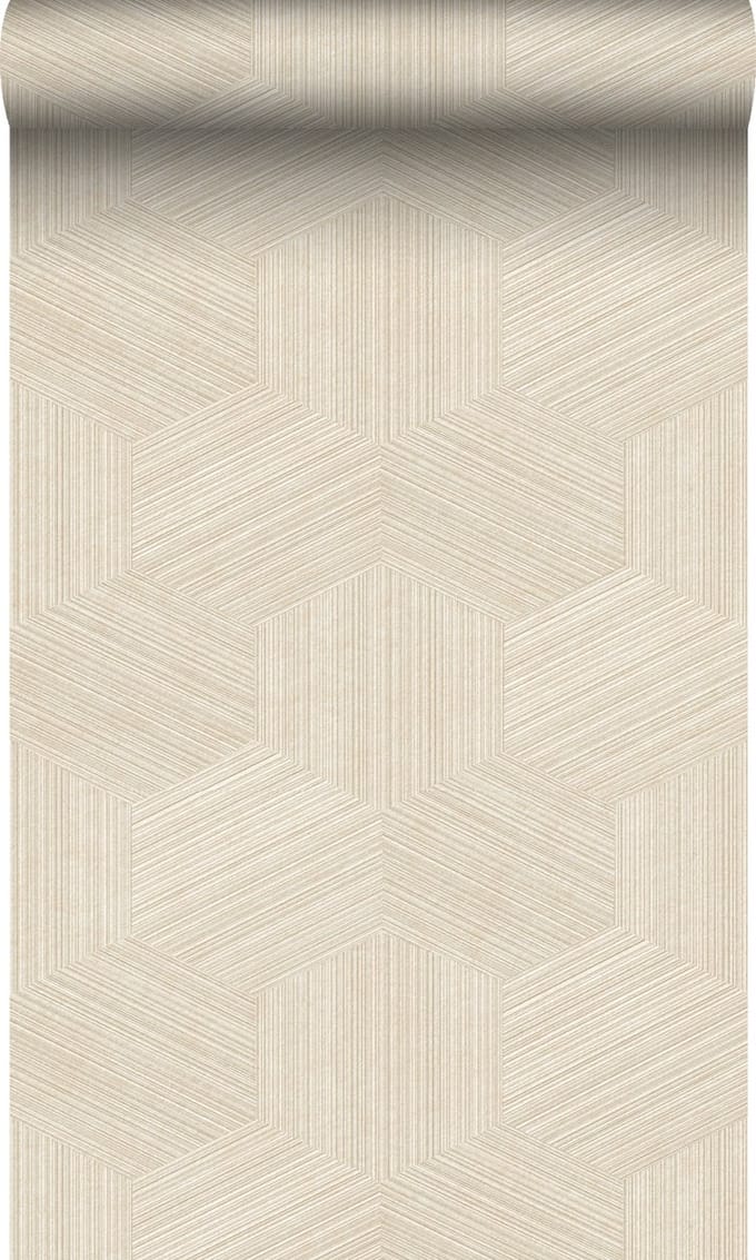 Origin Wallcoverings behang grafisch 3D motief lichtbeige - 50 x 900 cm - 347941