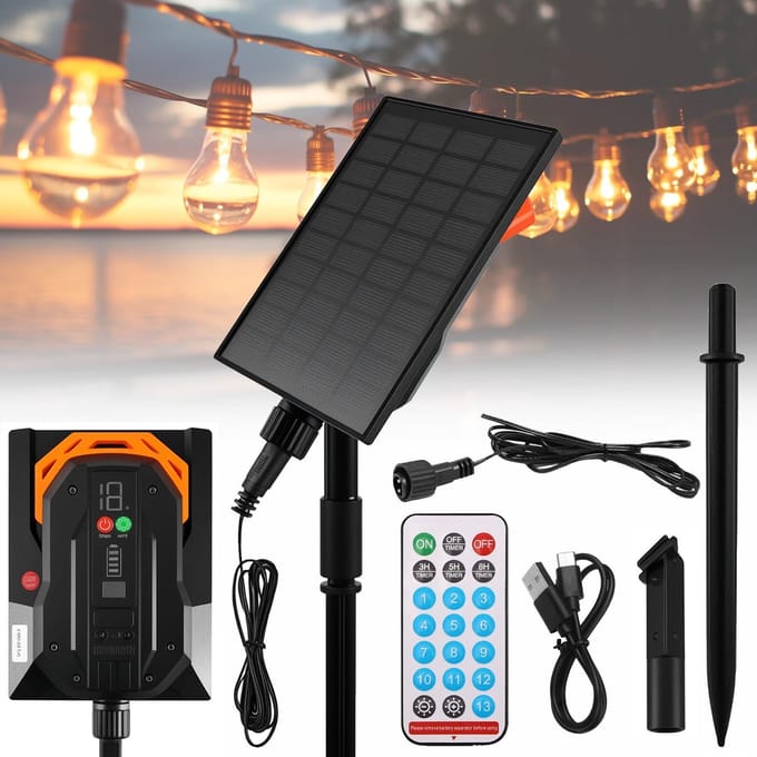 Dailygoods- Lichtketting Waterdicht - Afstandsbediening - Instelbare Helderheid - Zonne-lamp - String Controller - Voor Buiten - Buitenverlichting