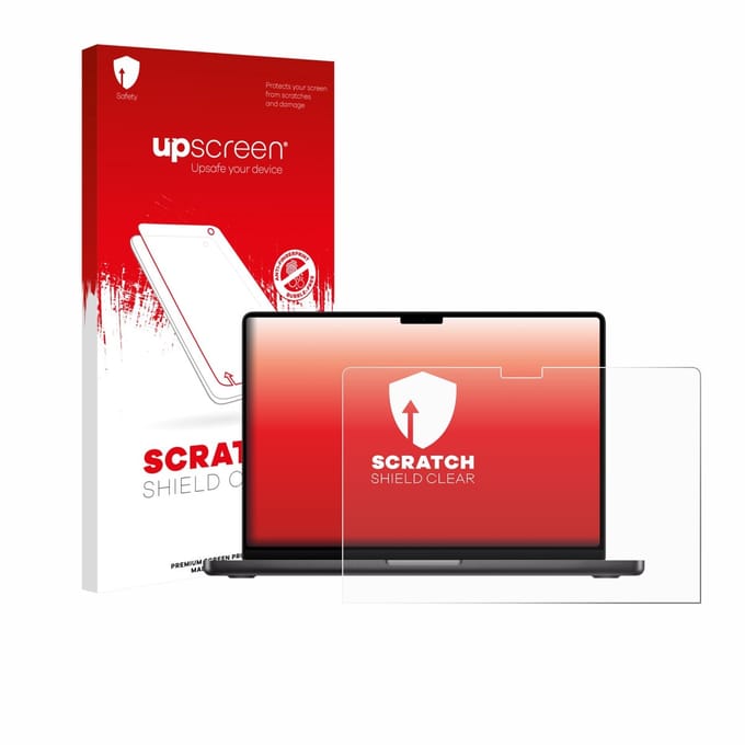 upscreen - Screenprotector voor Apple MacBook Pro 14" M5 2025 - Folie Beschermfolie transparant