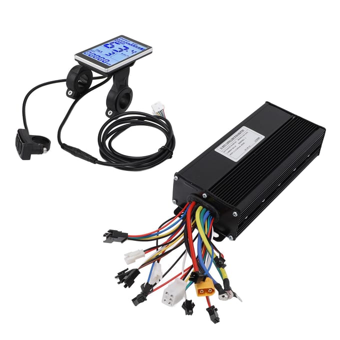 36V 48V 52V 40A 3 Modes Sinusgolf Controller M5 LCD Display Fietsmotor Controller Kit voor Mountainbike black