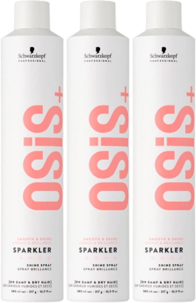 Schwarzkopf OSiS+ Sparkler - Shine Spray Triple Set 3x500ml