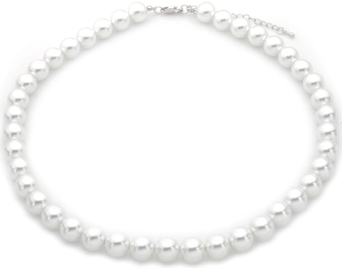 D-C24.2 N928-001-2 Necklace Glass Pearls 10mm