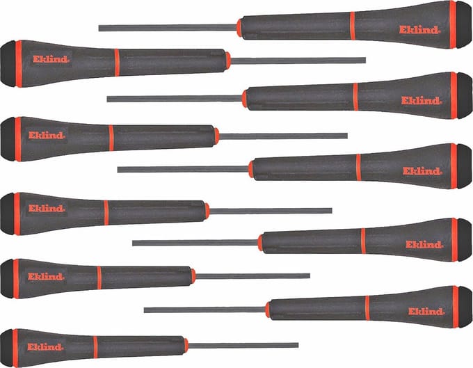 Precisie Schroevendraaierset - 10 stuks SAE Inch Maten .028-5/32