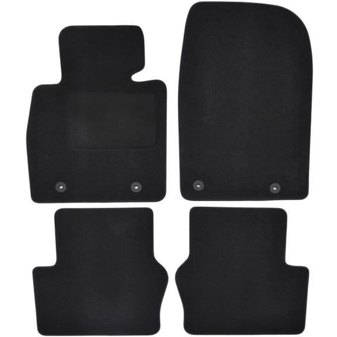 Tapis de sol - Mazda - 2 - Velours noir - 4 pièces - Ajustement précis