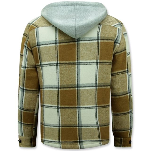 Jassen Heren - Houthakkers Jas - Tussenjas Heren Lumberjacket Heren met Capuchon -7969 - Bruin