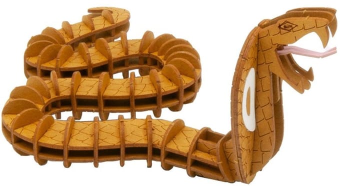 Fridolin 3D papieren model - educatief speelgoed Cobra karton.