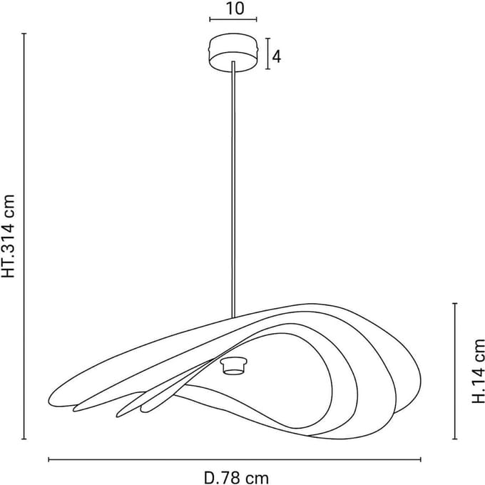 MARKET SET Selenitis hanglamp, Ø 78 cm