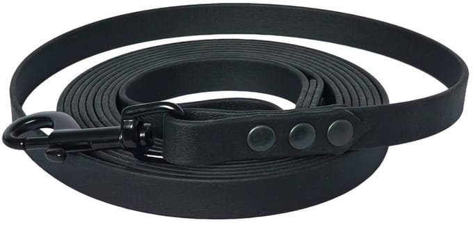 Hondenlijn - BioThane® - Zwart - 10 meter - 16mm - Middelgrote hond