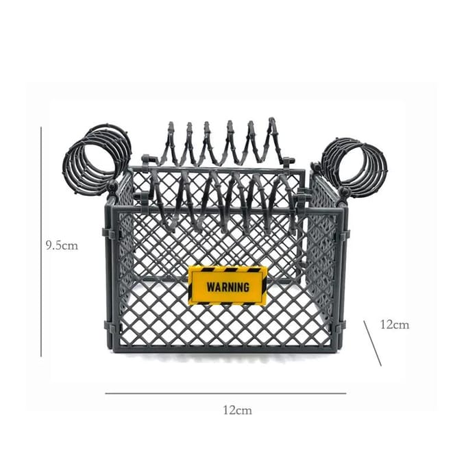 Briques de construction Panneau DIY Grillage de protection Briques de construction Grillage à poules Ressort Clôture militaire Scène Accessoires MOC