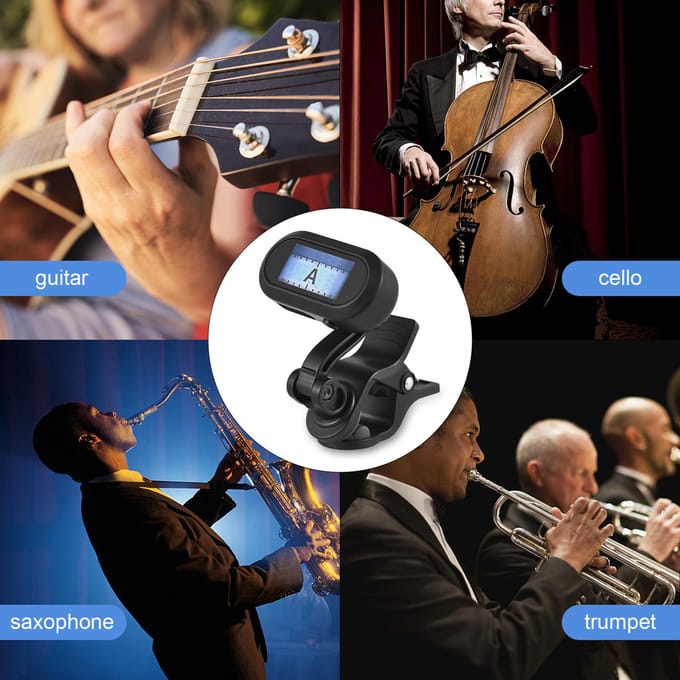 AROMA AT-800 Clip-on Stemapparaat Oplaadbaar Mini Draagbaar Digitaal Stemapparaat Multifunctioneel TFT zwart