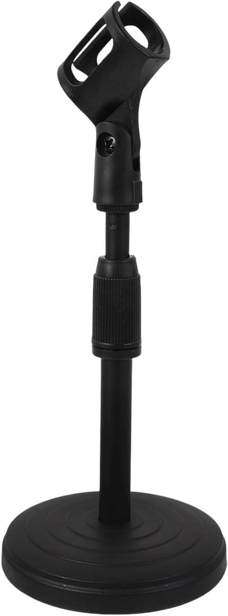 Microfoonstandaard Bureau - Microfoonhouder - Opnemen En Spreken - Verstelbare Hoogte - 36 cm - Zwart