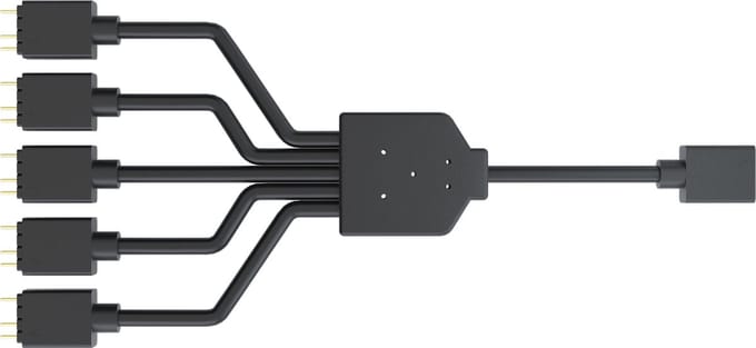 Cooler Master Addressable RGB - ARGB Splitterkabel - 1 naar 5 - 3-Pin - 5V RGB
