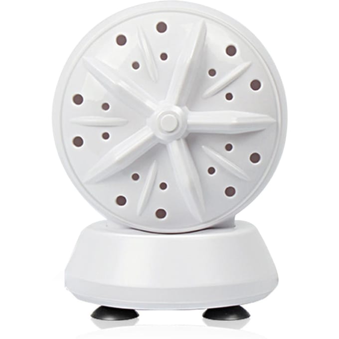 Draagbare reiswasmachine, krachtige mini-wasmachine, dubbele turbine, golvende wasmachine Style 2 wit